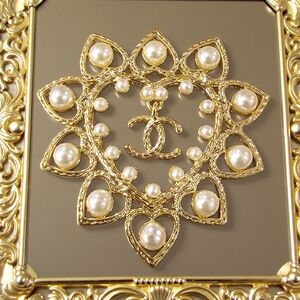 Pearl Heart Brooch